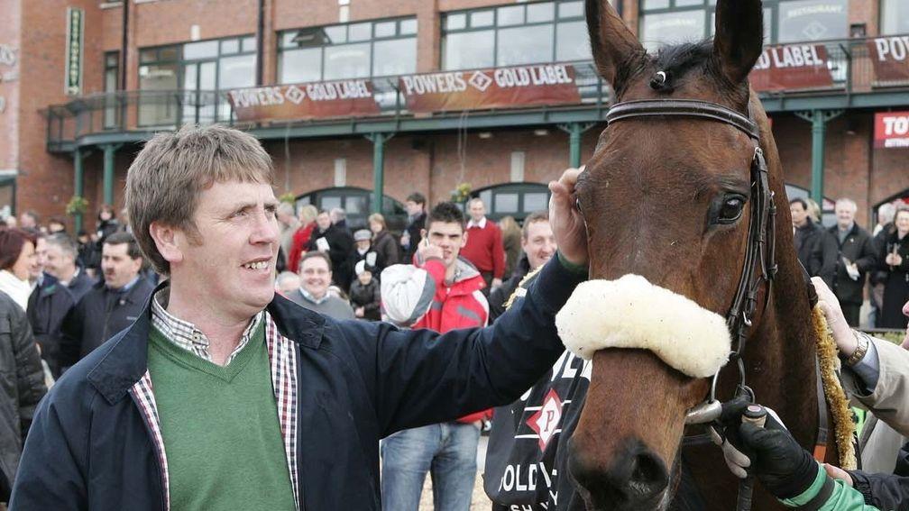 Paul Gilligan pictured with Jadanli after winning the 2010 Powers Gold Cup at Fairyhouse