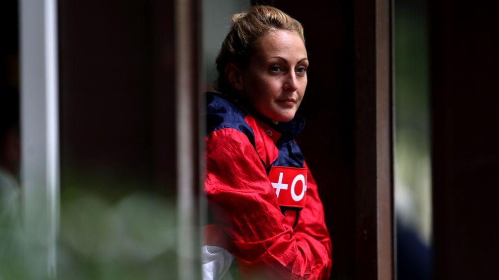 Jockey Rachel Richardson at Haydock Park Racecourse. PA Photo. Issue date: Saturday July 18, 2020. See PA story RACING Haydock. Photo credit should read: David Davies/PA Wire. RESTRICTIONS: Editorial use only, No commercial use.