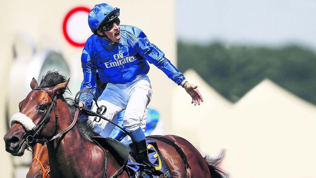 ASCOT, ENGLAND - JUNE 20:  William Buick riding Ribchester win The Queen Anne Stakes on day 1 of Royal Ascot at Ascot Racecourse on June 20, 2017 in Ascot, England. (Photo by Alan Crowhurst/Getty Images for Ascot Racecourse)