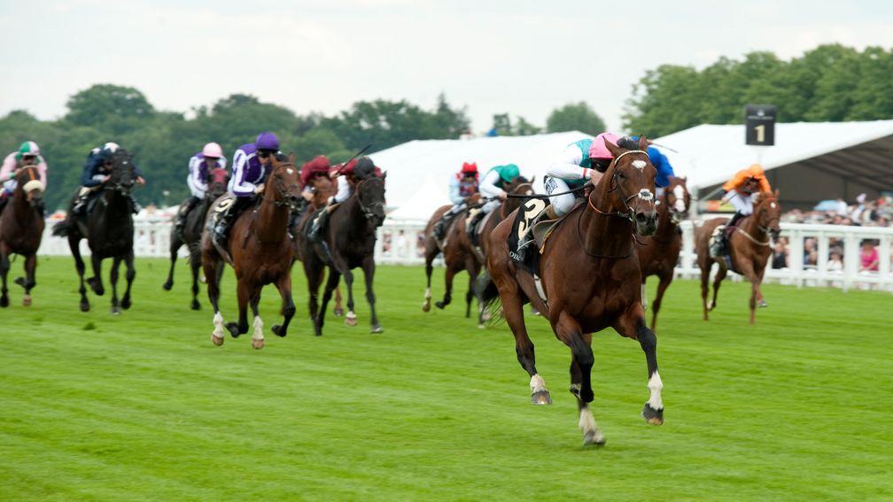 Frankel (Tom Queally)win the Queen Anne StakesRoyal Ascot 19.6.12 Pic: Edward Whitaker
