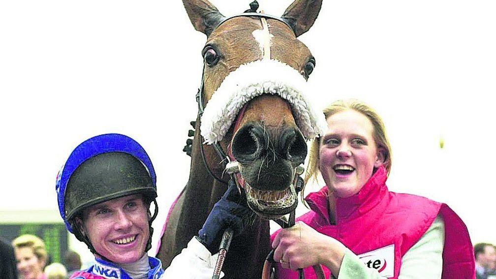 Johnson with his Gold Cup winner Looks Like Trouble in 2000