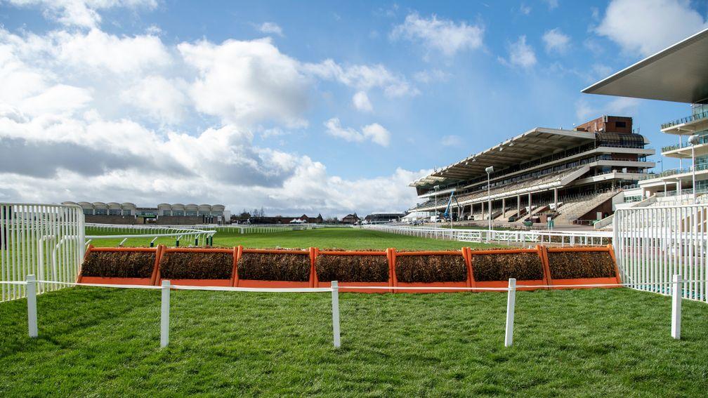 The Champion Hurdle's final flight and the climb to the line awaiting the field on Tuesday