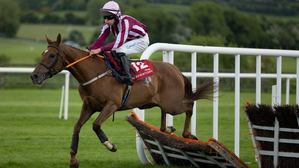 300-1 shot Sawbuck ridden by Charlie OâDwyer takes the 2m maiden hurdle.Punchestown.Photo: Patrick McCann/Racing Post24.05.2022