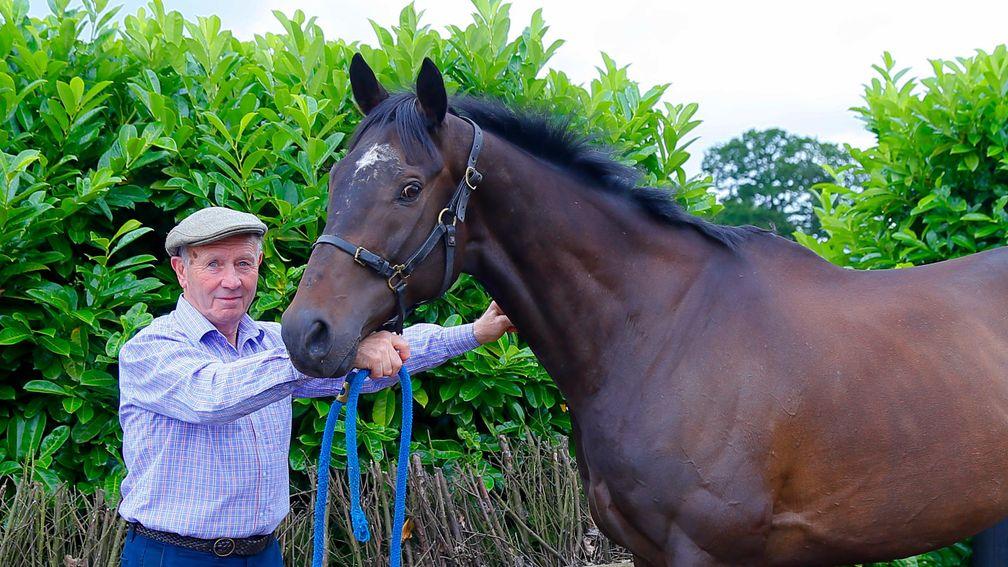 Trainer John Bridger with the much-loved Megalala, whose 'longevity alone is worthy of recognition'