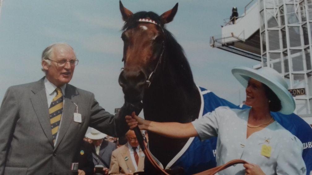 Michael and Carolyn Poland with King's Theatre after his victory at Ascot