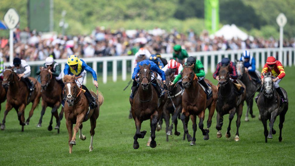Blue Point battles it out with Dream Of Dreams in a thrilling finish to the Diamond Jubilee Stakes