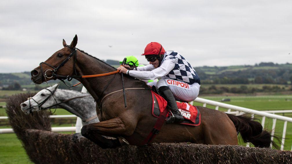 Galvin and Davy Russell take the Grade 3 Carvillâs Hill Chase.Punchestown Racecourse.Photo: Patrick McCann/Racing Post13.10.2021