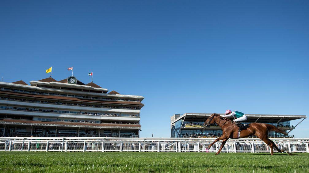 Quadrilateral (Jason Watson) shot to the top of the 1,000 Guineas market after her nine-length win at Newbury