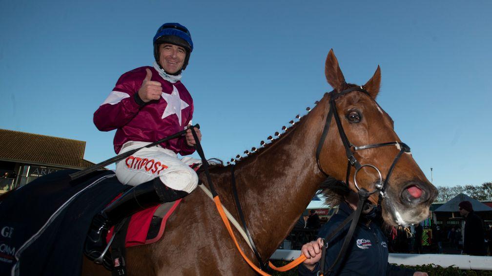 Davy Russell and Run Wild Fred after their Troytown Handicap Chase victory