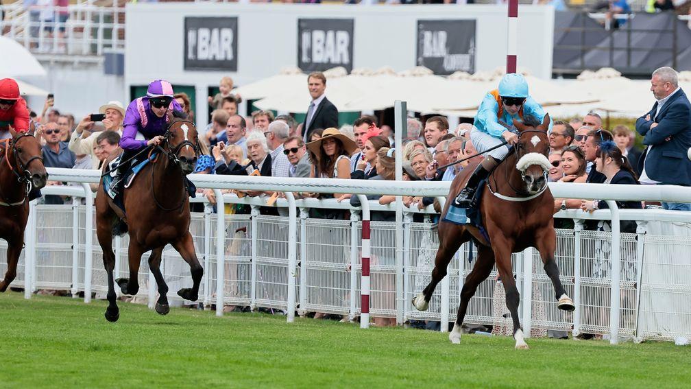 The Platinum Queen broke the juvenile course record at Glorious Goodwood