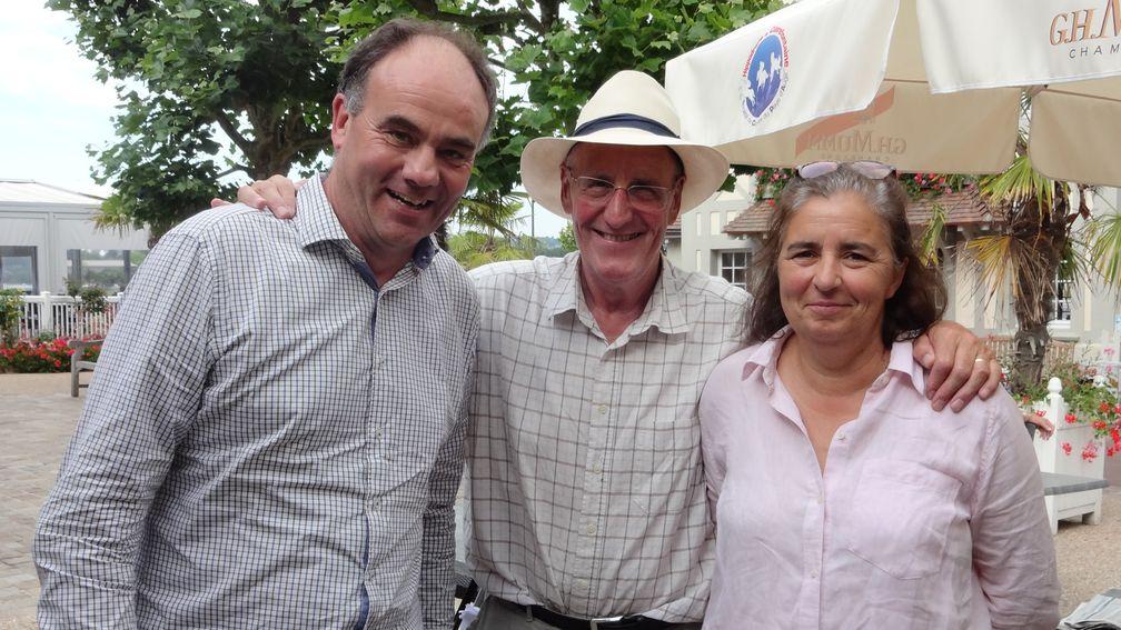 Bryan Mayoh (centre) with Benoit and Marie-Christine Gabeur
