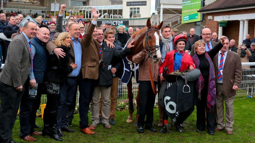 Connections of Sire De Grugy after the 2013 Tingle Creek