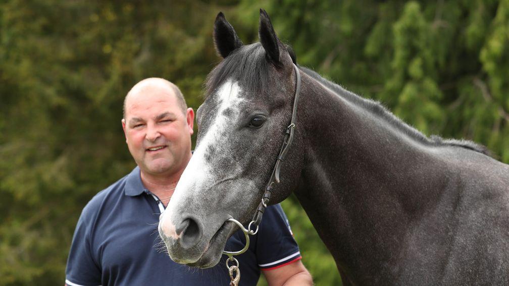Pride and joy: Great Shefford trainer Roger Teal and his flying grey miler Tip Two Win
