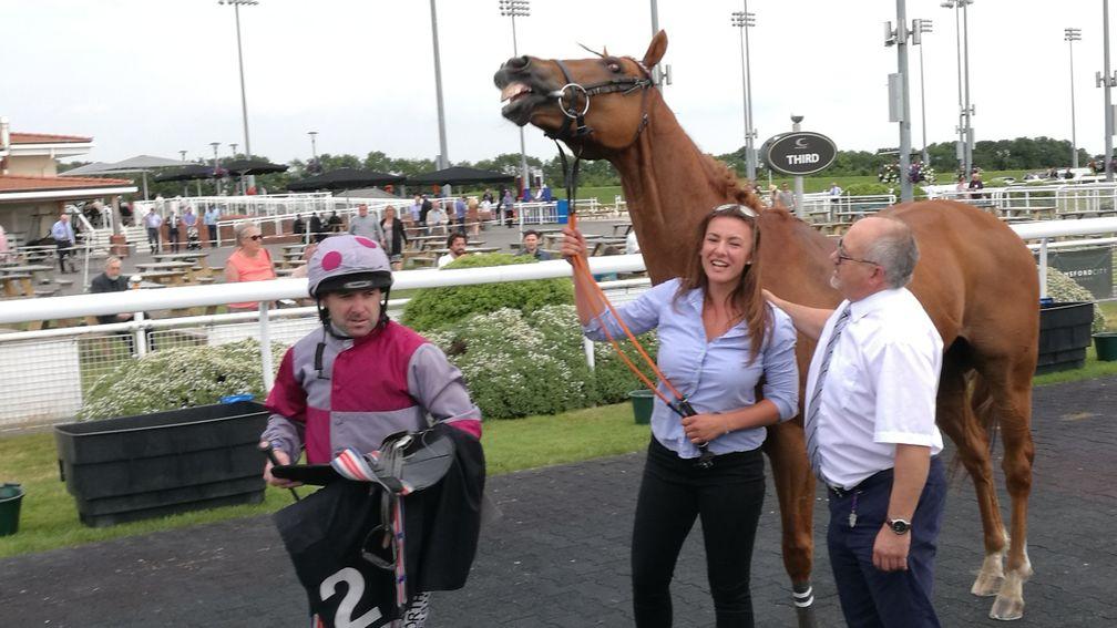Tropics in a cheeky mood pictured with Robert Winston, Natalie Byrne and Dean Ivory