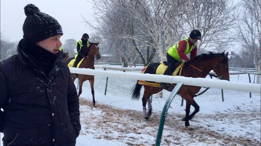 Henry Spiller: wrapped up well against the elements on the Severals