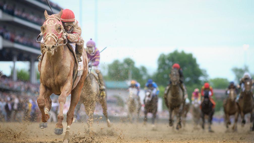 Rich Strike (Keen Ice) wins the Kentucky Derby (G1) at Churchill Downs on 5.7.22. Sonny Leon up, Eric Reed trainer, RED TR Racing owner.

Free for editorial use.

Please credit: EquiSport Photos