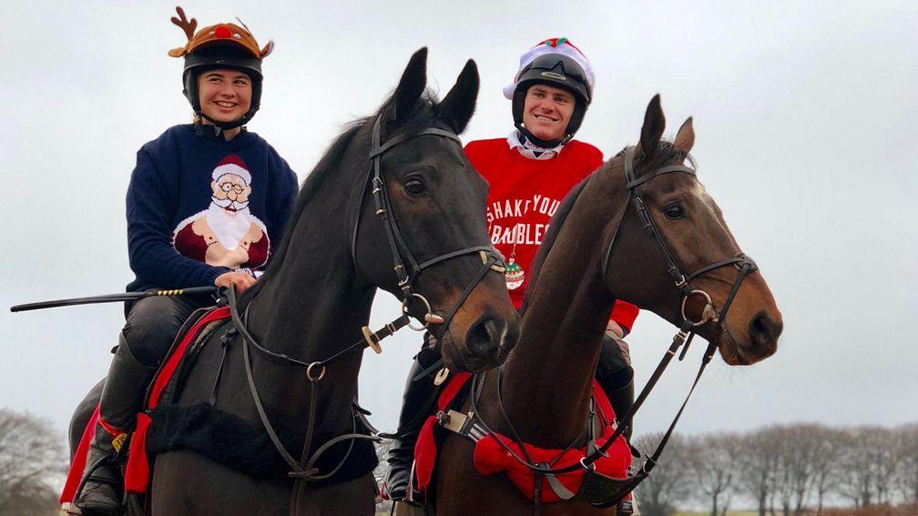 Emily Jones on Garrane (left) pictured with Nick Scholfield and Native Robin