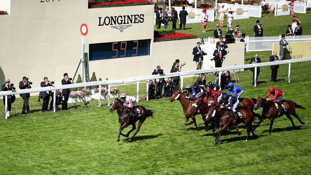 ASCOT, ENGLAND - JUNE 17:  Richard Hughes riding Sole Power (L) wins The King's Stand Stakes during day one of Royal Ascot at Ascot Racecourse on June 17, 2014 in Ascot, England.  (Photo by Charlie Crowhurst/Getty Images for Ascot Racecourse)