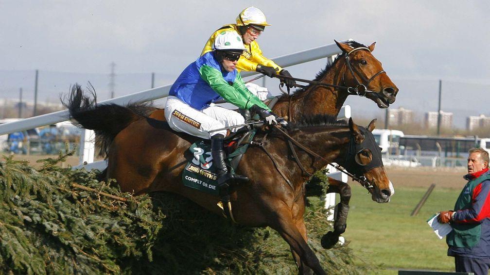 Aintree  5/4/08.John Smith's Grand National.Won by No33 Comply Or Die - Timmy Murphy from Snowy Morning - David Casey.