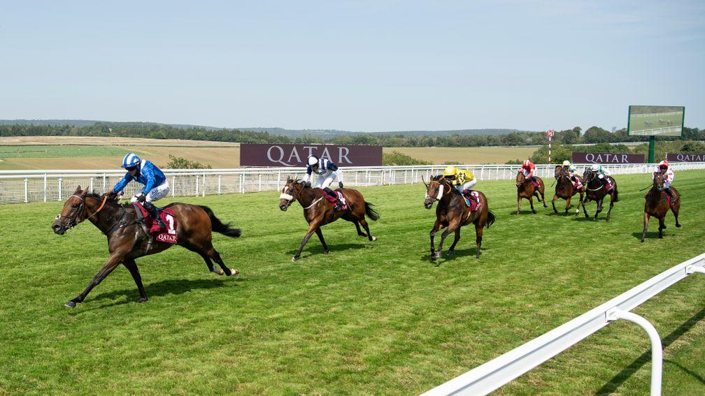 Battaash (Jim Crowley) puts up one of the performances of the summer in the King George Qatar Stakes at Goodwood