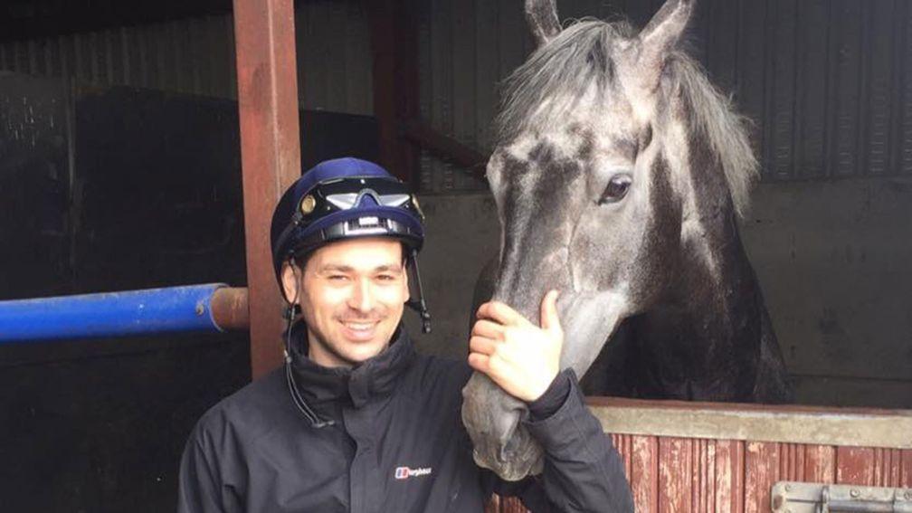 Lee Newman, pictured with the now-retired Silver Duke, rode out for Jim Goldie on a recent visit home to Scotland