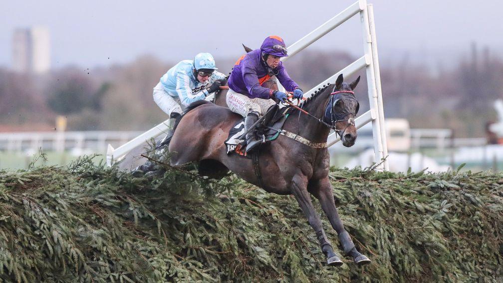 Gas Line Boy on his way to victory in the Grand Sefton Chase at Aintree last weekend