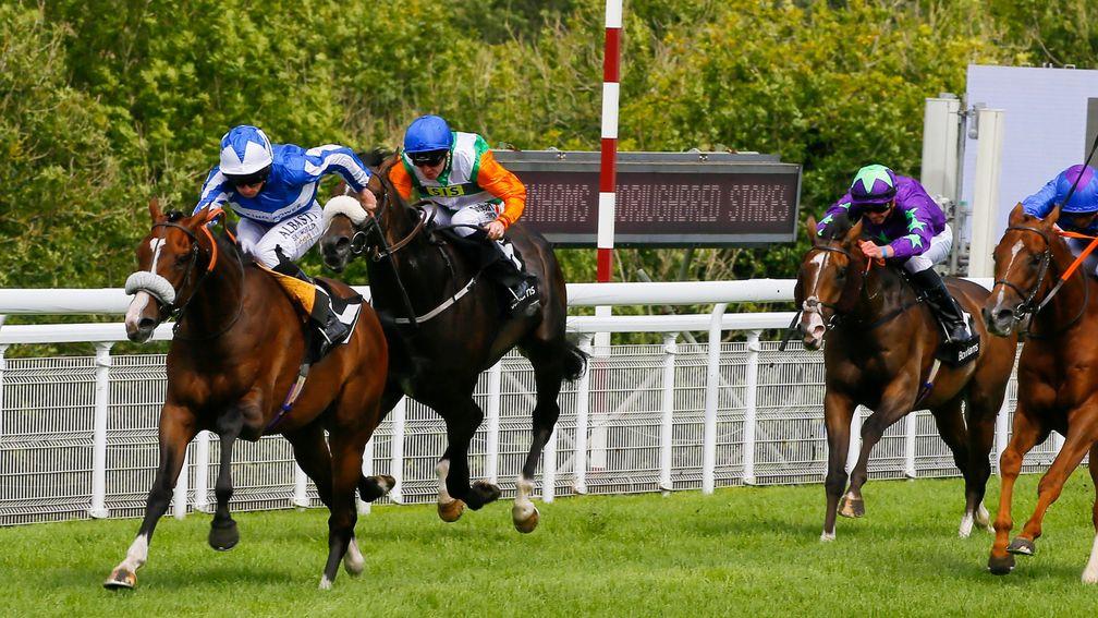 Celebration Mile favourite Beat The Bank (Ryan Moore) is an impressive Group 3 winner at Glorious Goodwood last year