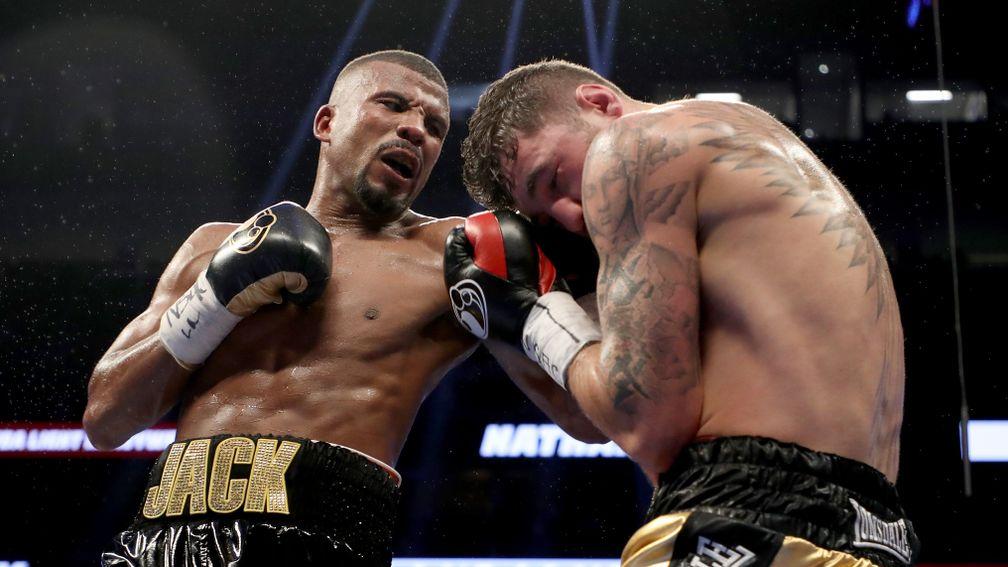 Badou Jack throws a punch at Nathan Cleverly