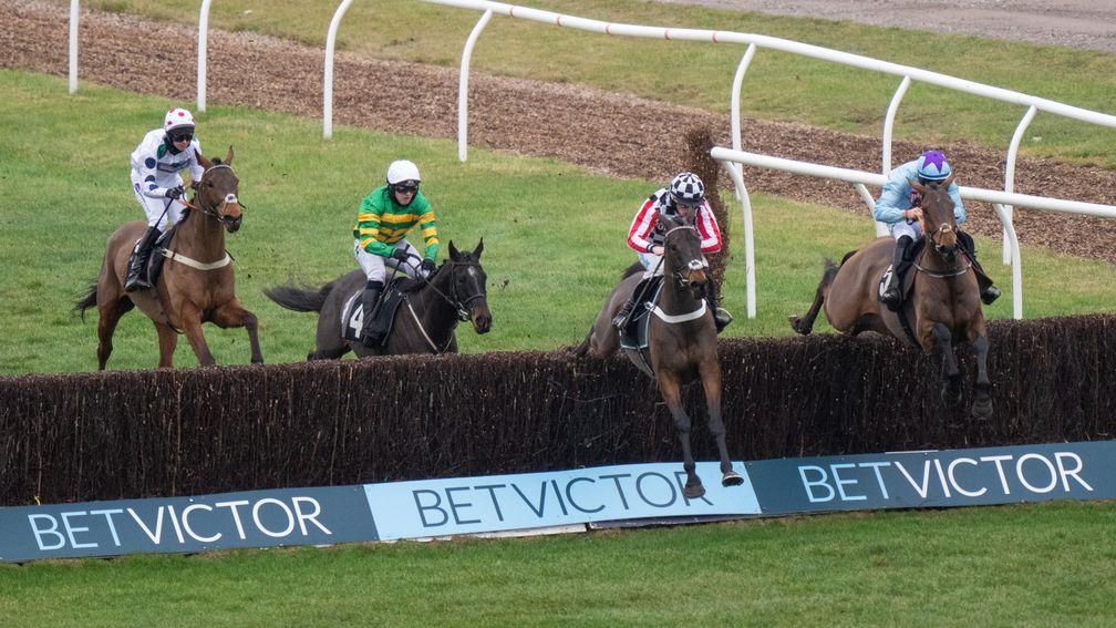 I K Brunel (right) pings a fence under Adrian Heskin