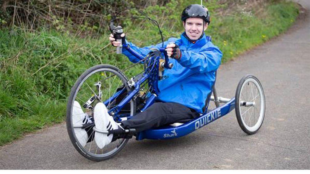 Jacob Pritchard Webb in training for his charity cycle challenge
