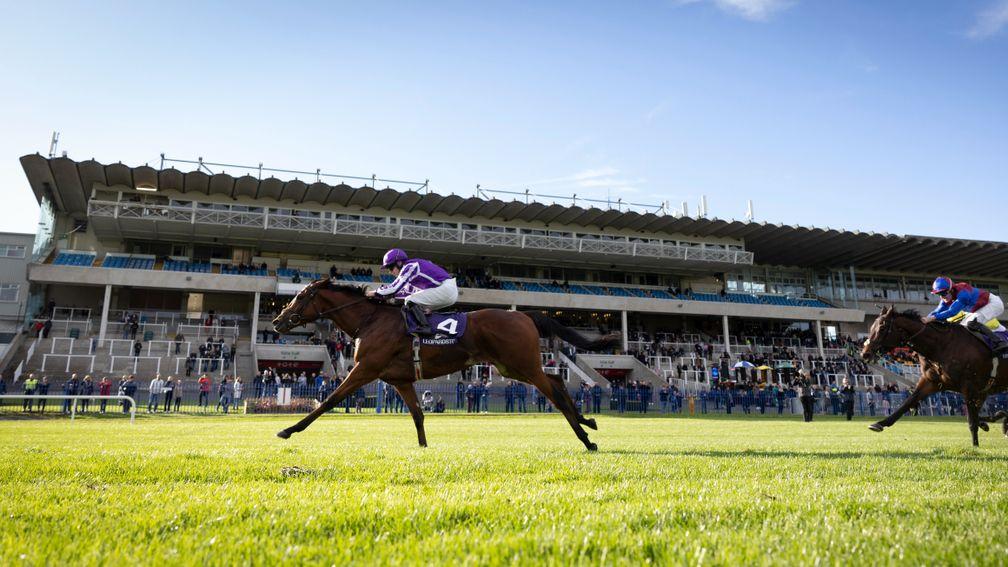 Cairo and Wayne Lordan on their way to winning the Killavullan Stakes at Leopardstown