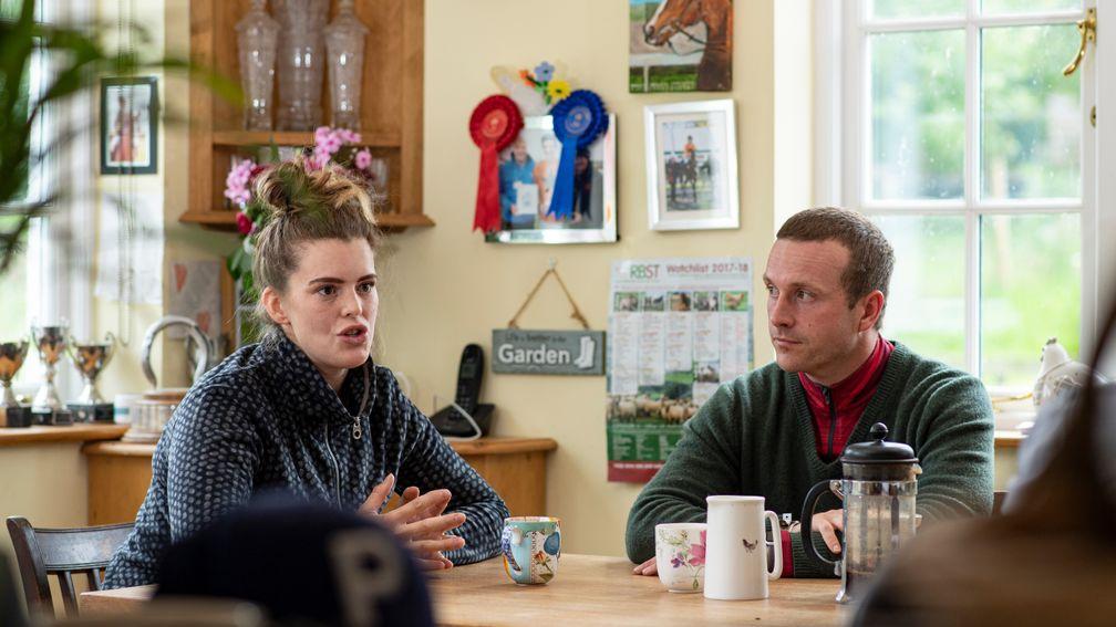 Lizzie Kelly and her husband Ed Partridge at Culverhill Farm