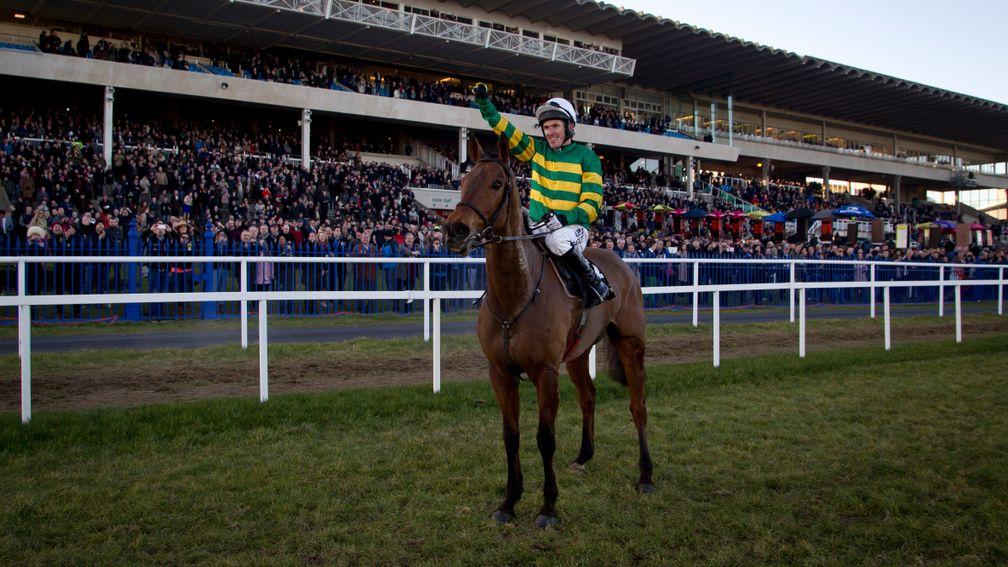 Sir Anthony McCoy salutes the crowd after winning the Irish Gold Cup at Leopardstown in February 2015