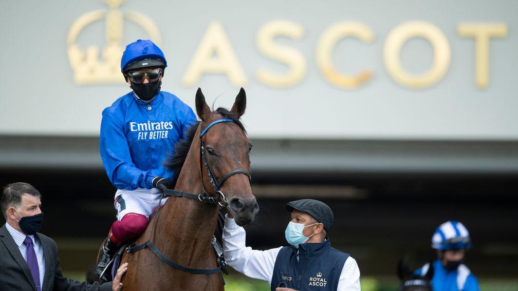 Terebellum (Frankie Dettori) go to post for the Queen Anne StakesAscot 16.6.20 Pic: Edward Whitaker/ Racing Post
