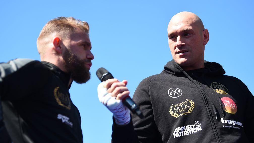 Billy Joe Saunders takes questions from Tyson Fury