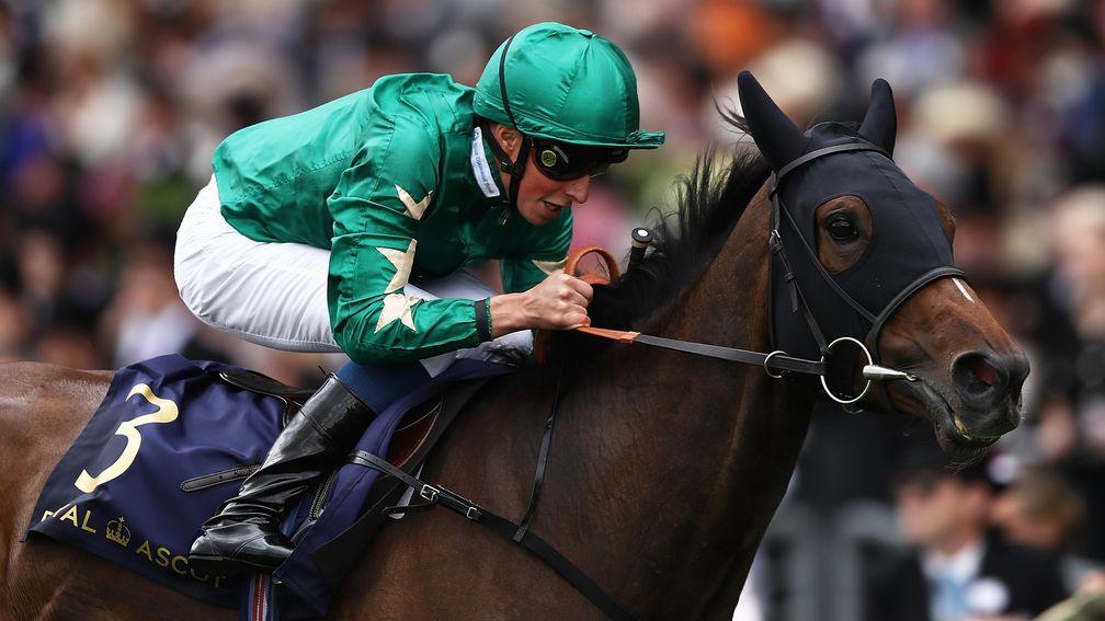Aljazzi and William Buick land the Duke of Cambridge Stakes at Royal Ascot