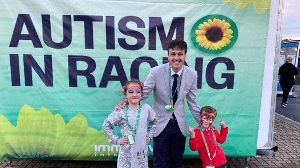 Autism in Racing founder Bobby Beevers - pictured with his children Sophia and Riley - is looking forward to the initiative's second year