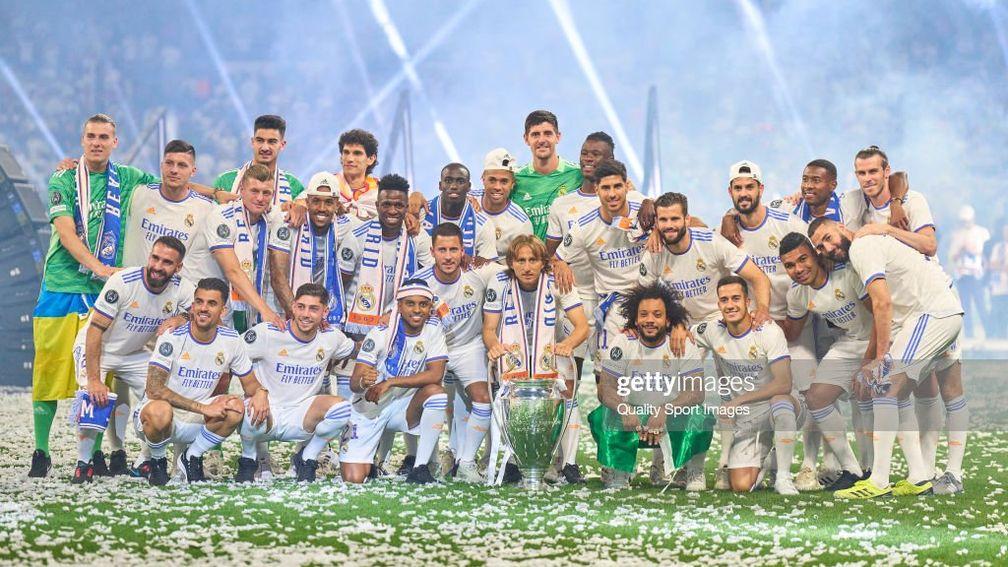 Real Madrid show off Champions League trophy won last season