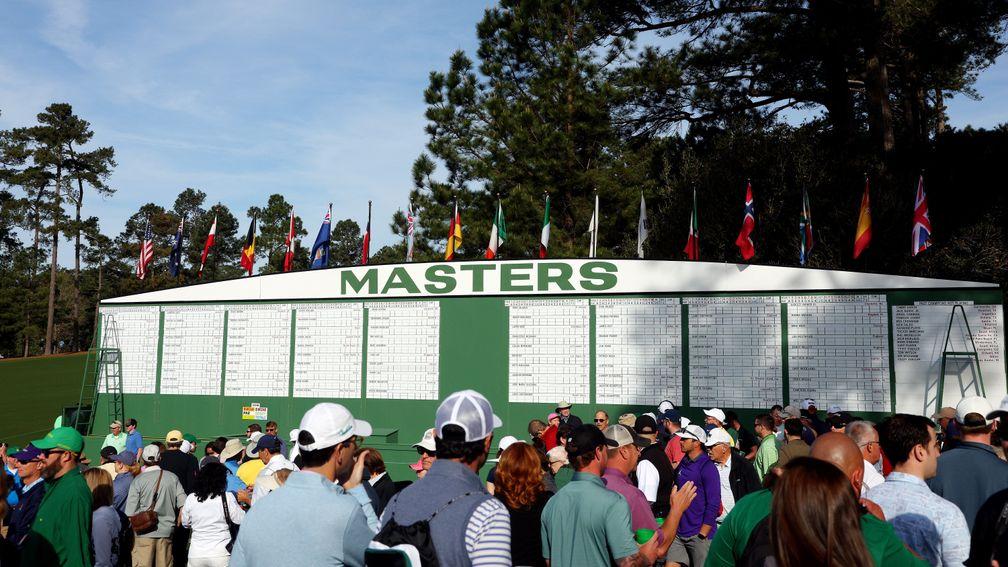 The action at Augusta gets underway at 1pm
