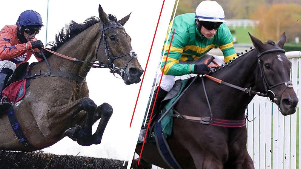 Bravemansgame (left) and Sporting John (right) are both being aimed at Aintree's Grand National meeting
