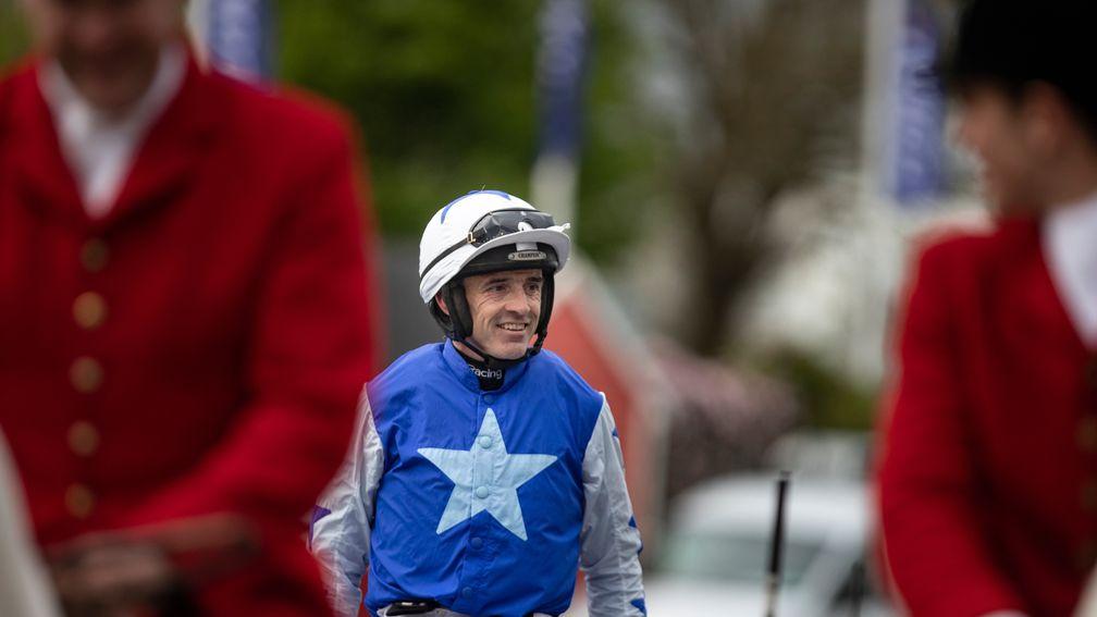 Ruby Walsh comes back into the winner's enclosure for the final time as a licensed jockey