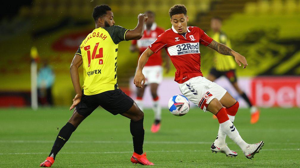 Middlesbrough's Marcus Tavernier in action during the 1-0 defeat at Watford