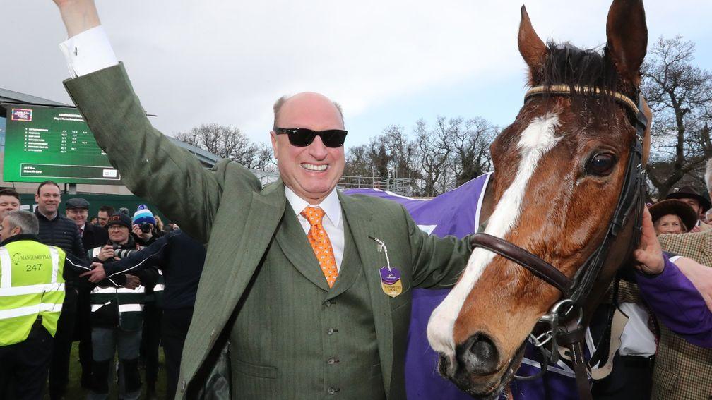 Rich Ricci with Faugheen after the superstar's success in the Flogas Novice Chase at Leopardstown last January