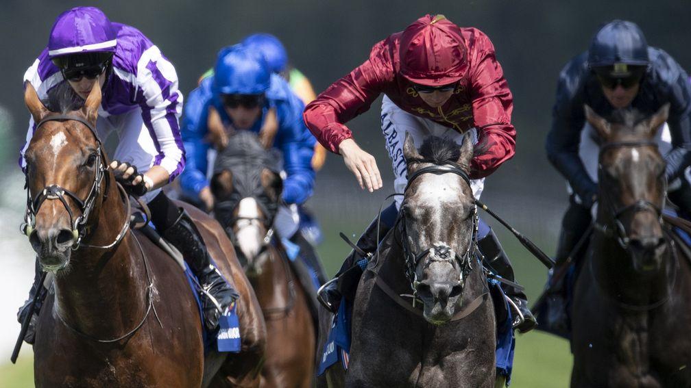 The Lion roars: the grey Roaring Lion edges out Saxon Warrior in a thrilling nish in the Coral-Eclipse