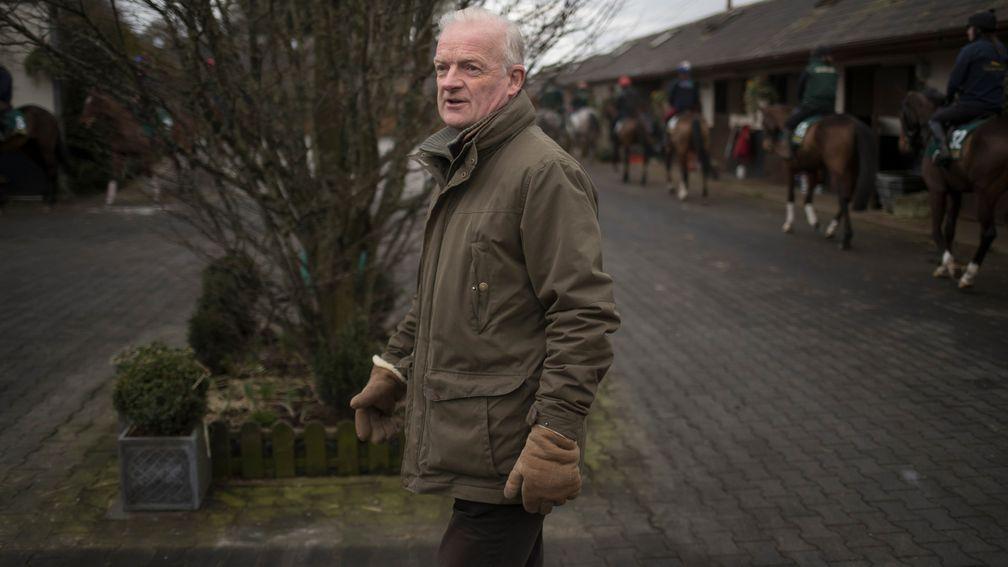 Willie Mullins: issues instructions to work riders on Monday morning at Closutton