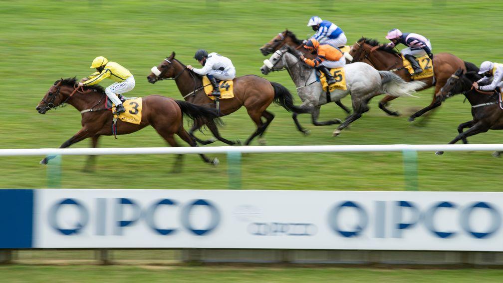 Far Above (P J McDonald) wins the Betfair supports Racing Welfare Palace House Stakes from Judicial (Callum Rodriguez)Newmarket 6.6.20 Pic: Edward Whitaker