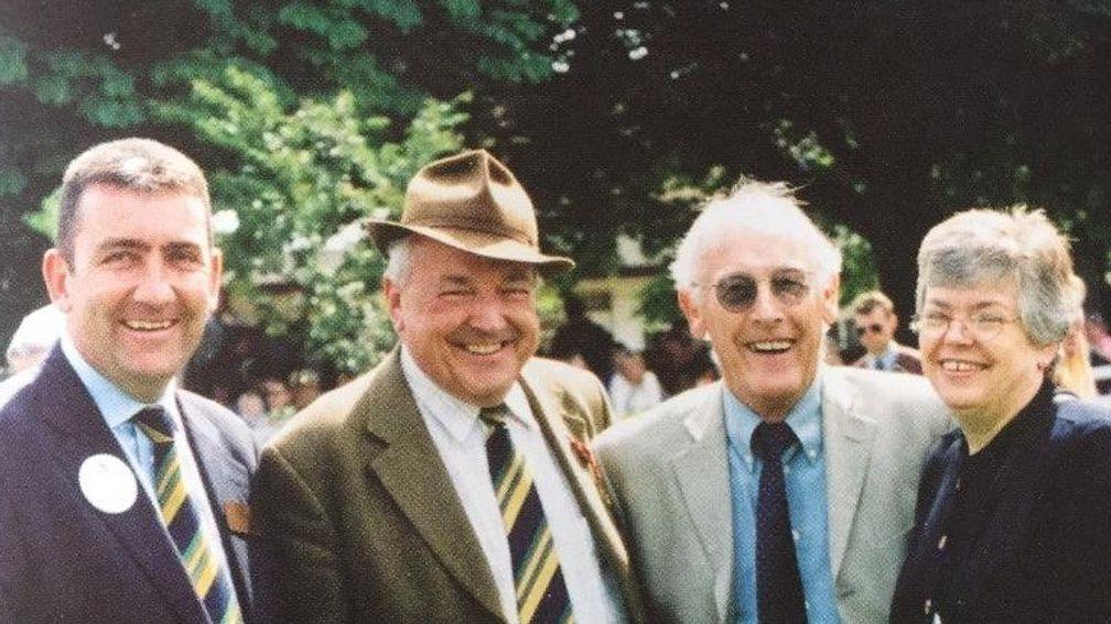 Phil Bell (far left) paid tribute to Roger Mant (second from the right)