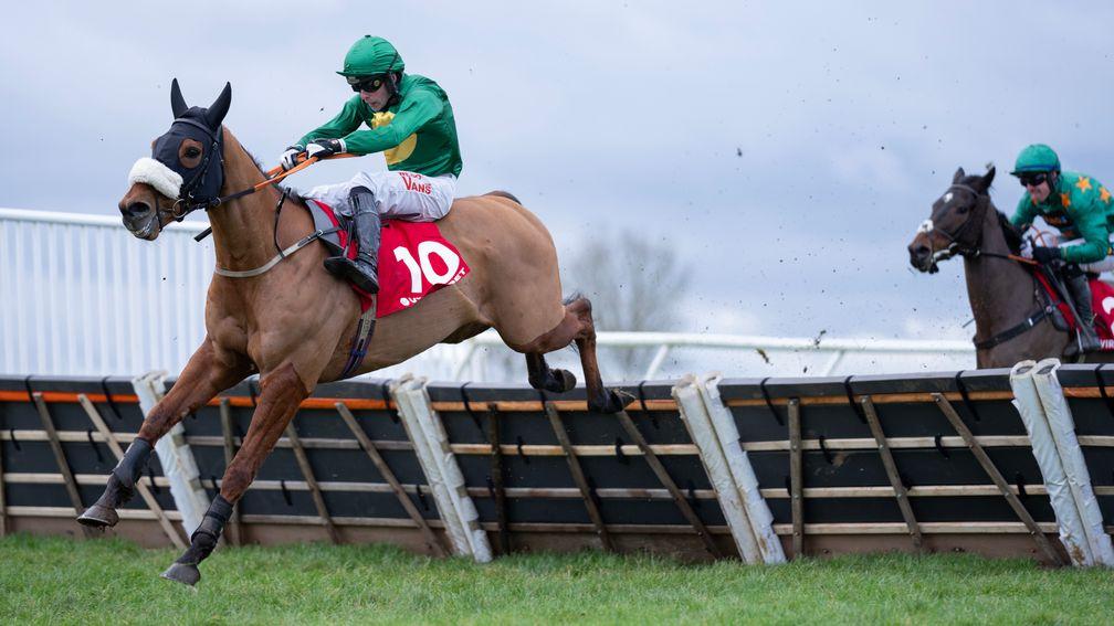 Daany wins at Wincanton in early January in the colours of Duckhaven Stud