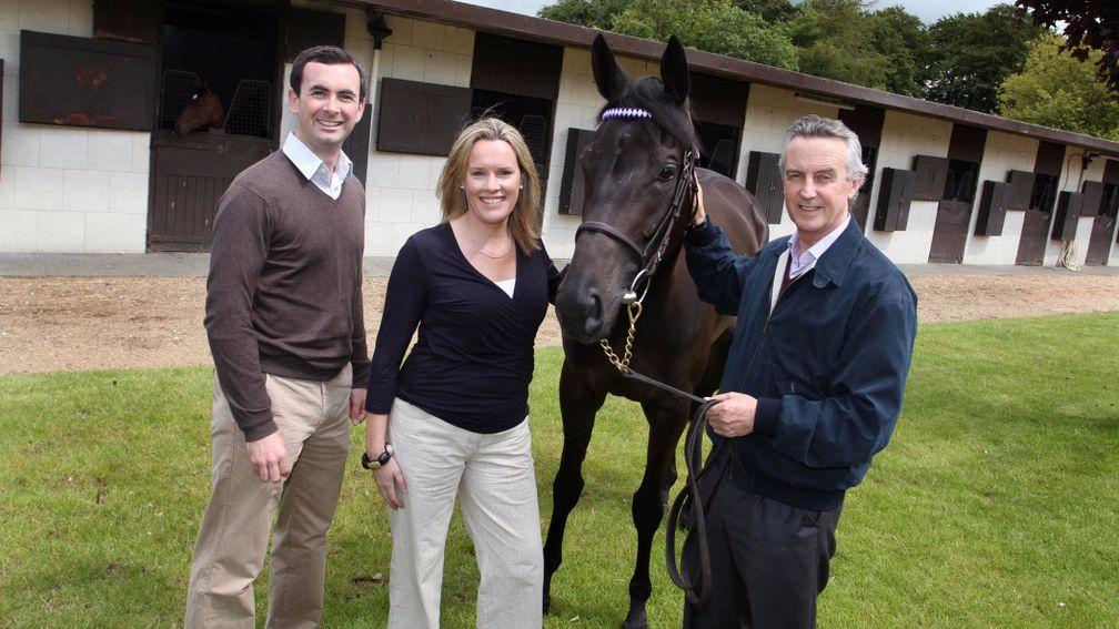 Jim Bolger (right) with Donal Ryan, Equinome MD, and Emmeline Hill (centre), who have embraced the use of genetics