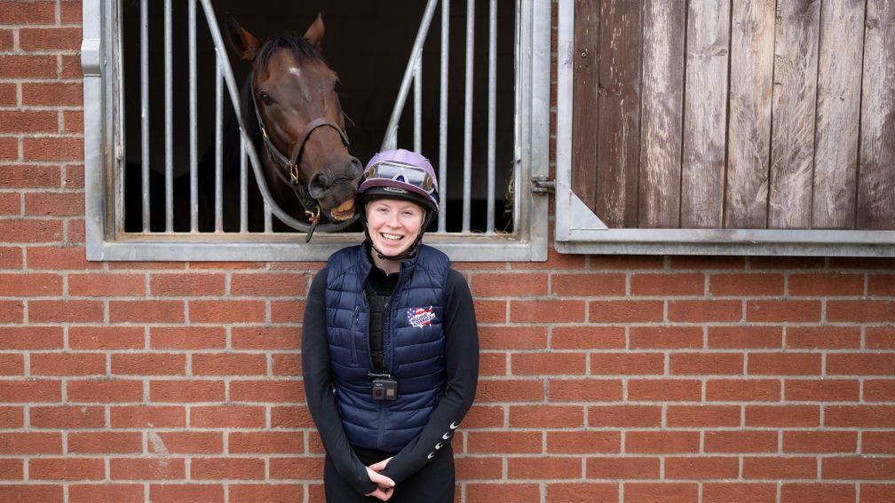 Rosie Margarson and Caribbean Spring (Bean) at George Lodge Stables in Newmarket